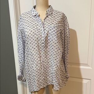 Xacus Blouse Hi Low Style Made in Italy Size EUR 48 US 16 Lightweight Pullover